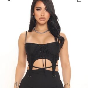 Fashion Nova Black Corset Top